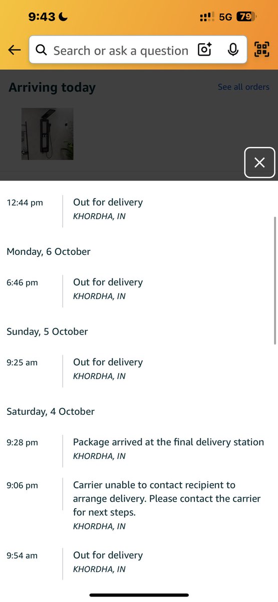 iamDebDanger's tweet photo. Every day it goes out for delivery and the delivery never happens. Fun fact is that on 4th October i received 3 products , for which they were able to contact me. But for this order they could not contact me. Stop these malpractices @amazonIN #greatscammingfestival https://t.co/31kY2z2C4t