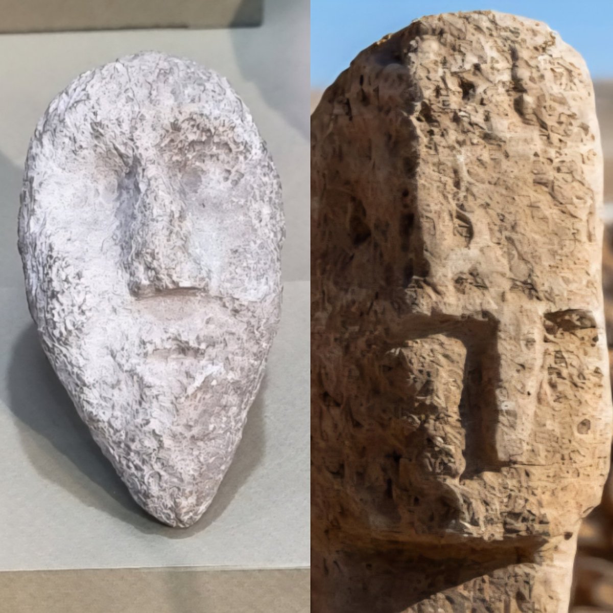 Birinci heykel Baykal Gölü yakınlarında Kitoy Nehri bölgesinde (Kitoi Kültürü alanı) bulundu. Dünyanın ilk insan suretli  heykelleri arasında sayılmaktaydı.  İkincisi ise Urfa-Karahantepr'de bulundu.  Ezberlerimiz bozuluyor.