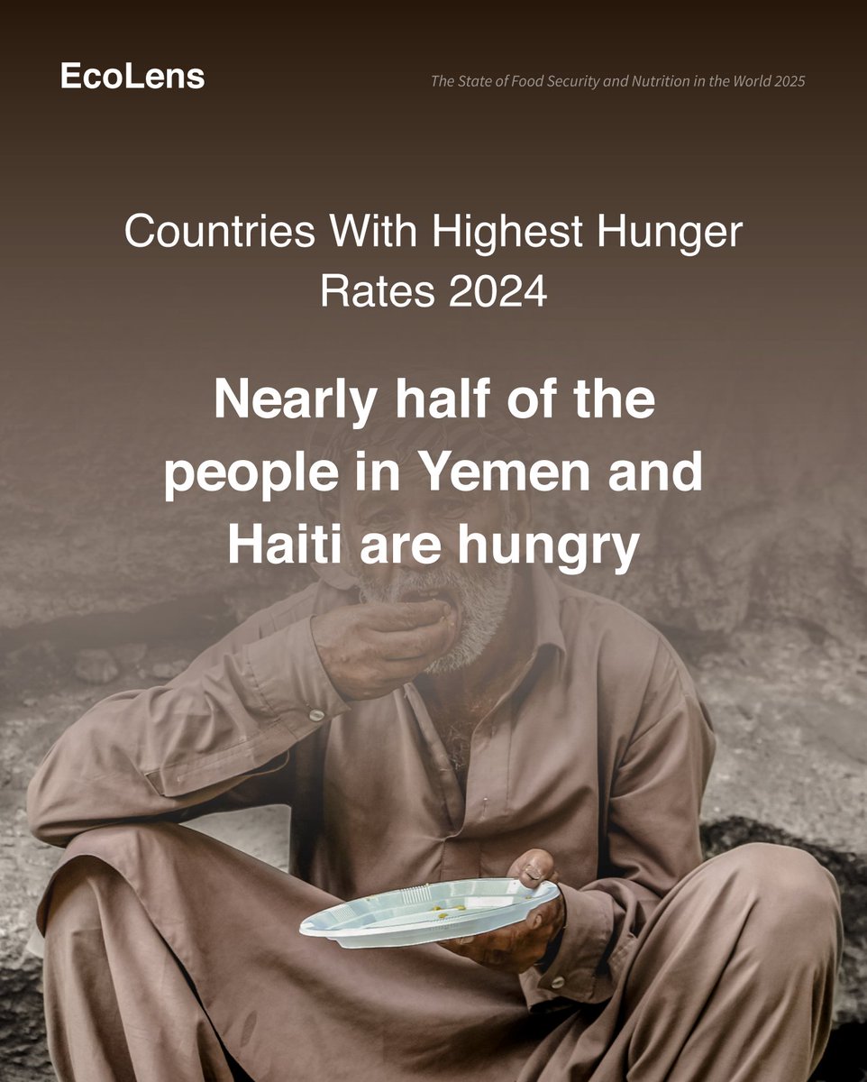 🚨Where hunger hit hardest in 2024:

🇵🇸Gaza: 100%‼️of the population in crisis

🇸🇩Sudan &amp; 🇸🇸South Sudan: over half the population

🇾🇪Yemen: nearly 1 in 2 people

The world's sharpest hunger emergencies.

#GlobalHunger
#Gaza