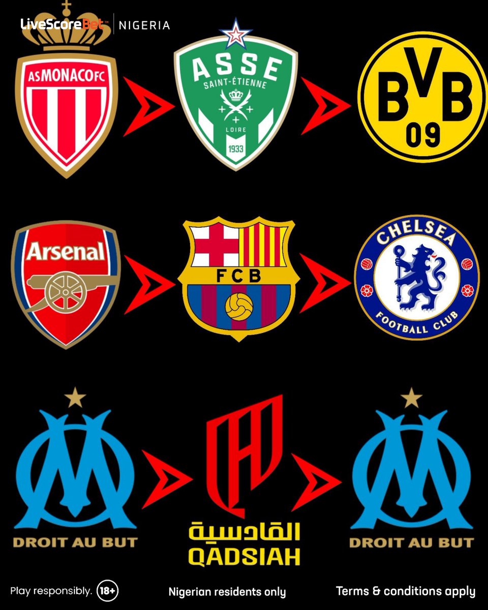 LivescorebetNG's tweet image. FOOTBALL TRIVIA OF THE DAY.

Identity this player via his transfer history. 👇🏿 

⚠️ Nigerian Residents Only 🔞 
#18+ #PlayResponsibly #Football #Players