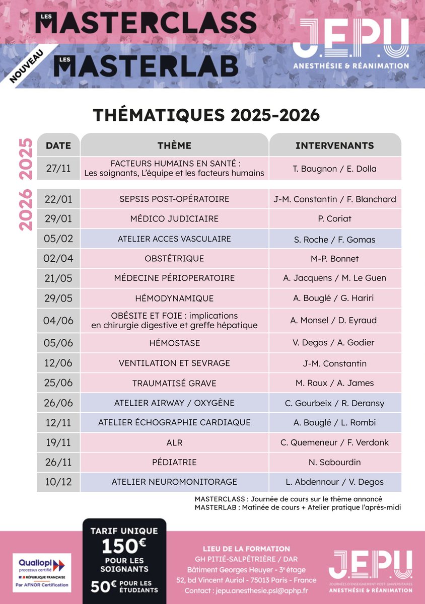 Les MASTERCLASS des J.E.P.U. tweet media