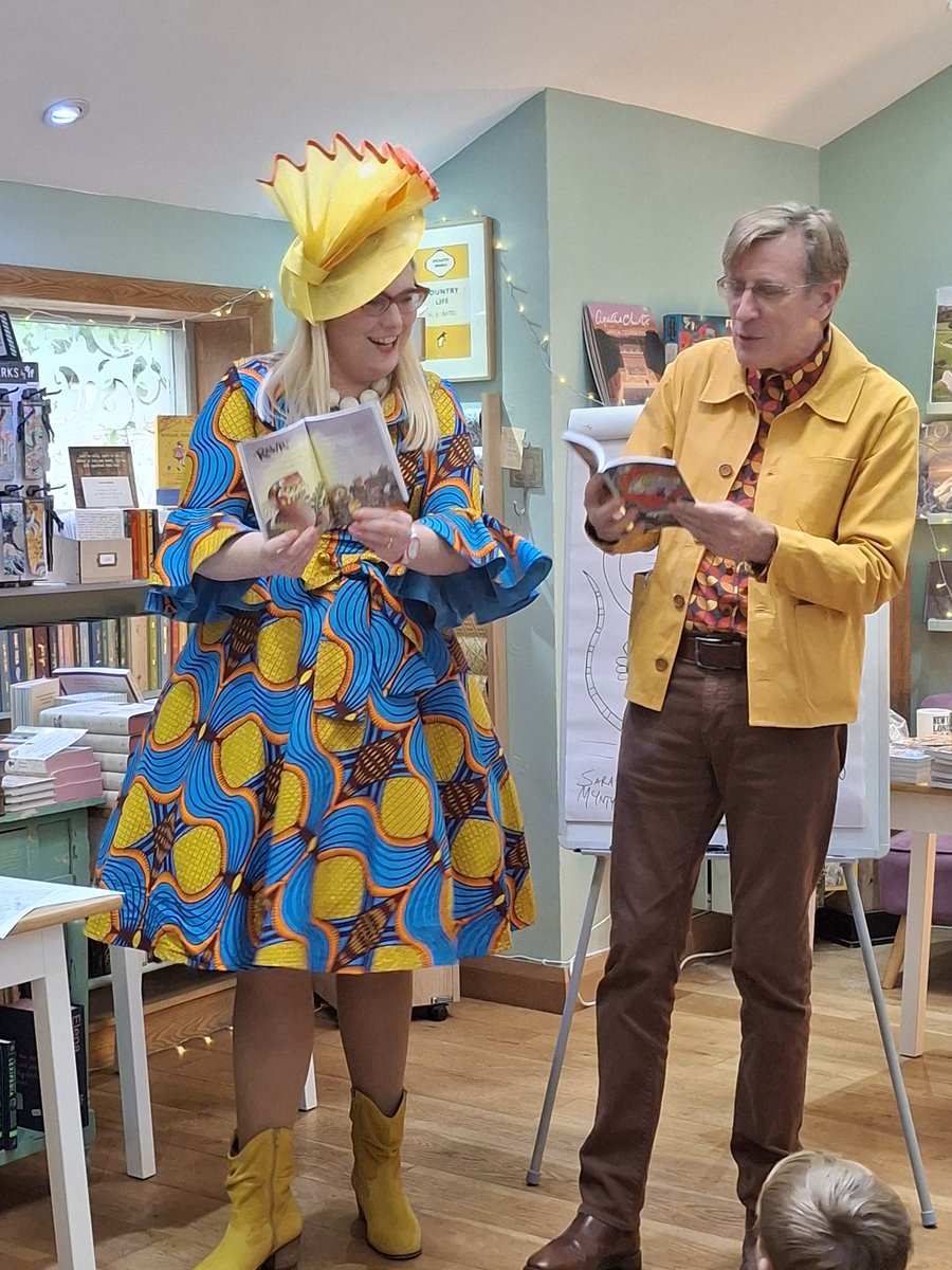 It was lovely meeting the fantastic Sarah McIntyre and Philip Reeve this afternoon!  The children had a great time learning how to draw Pedro and listening to a reading from the latest installment of Adventure Mice.
<a href="/FCBGNews/">FCBG</a> <a href="/philipreeve1/">Philip Reeve</a> <a href="/jabberworks/">Sarah McIntyre</a> <a href="/LitRiponBkshop/">Ripon Bookshop</a>