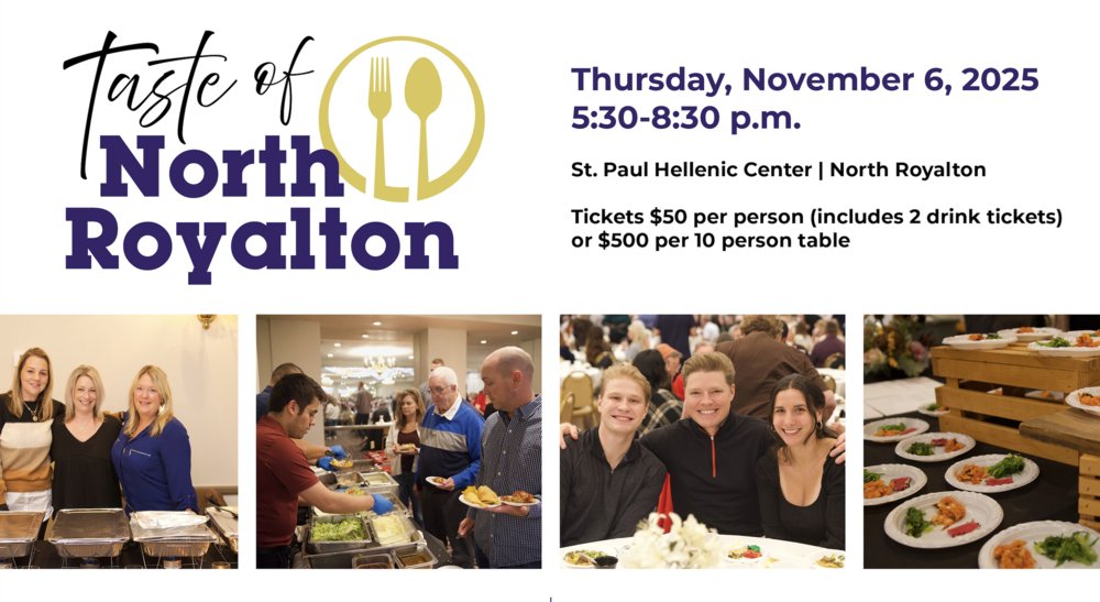 Taste of North Royalton is November 6! Tickets are expected to sell quickly, so early purchase is recommended! 
Purchase online: bit.ly/TasteofNorthRo…