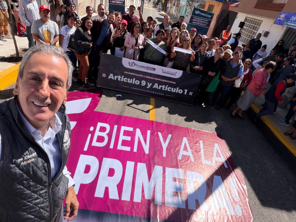 ¡Buenas noticias para San Francisco Totimehuacán! Más de 11 mil vecinos de la colonia #ConstituciónMexicana se benefician con la inauguración de la calle Artículo 9 y Artículo 1.

Ponemos nuestra #CapitalEnOrden, con mejores vialidades, para que cada poblana y poblano cuente con