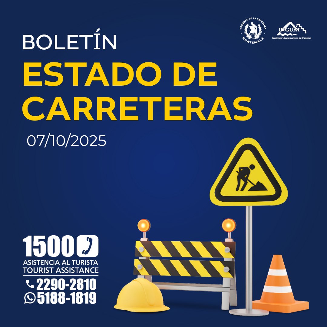 🚨🚗 Haz click en 👉goo.su/2PAICoE y conoce el estado de carreteras del país. #Asistur1500