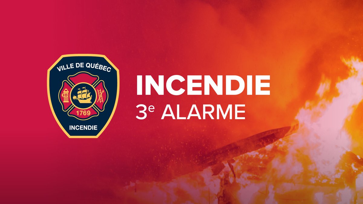 #INCENDIE | 7200 rue Armand Viau | 3e Alarme | Plusieurs témoins qui communiquent avec le 911 | Fumée noire et flammes à la toiture | Informations supplémentaires à suivre