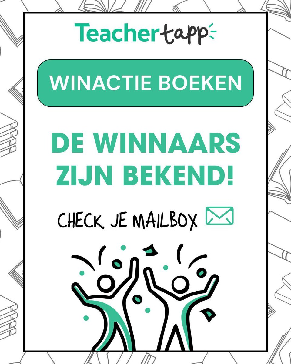 De winnaars werden via mail op de hoogte gebracht.