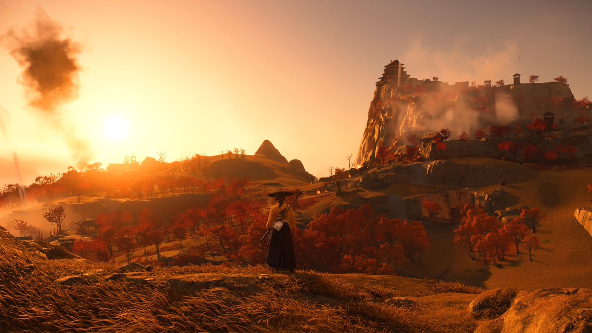 Aquila35896689's tweet photo. 🌅Even sunsets carry scars🌅
#GhostofYotei #PS5 #PlayStation #VirtualPhotography #InGamePhoto #MyShot #SunsetVibes #CinematicShot https://t.co/64n7HMD38r