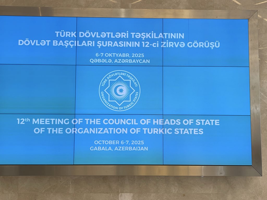 Türk Devletleri Teşkilatı Zirvesi için Gebele’deyiz.