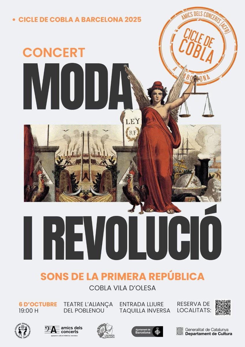 Ahir vam tenir el plaer d’oferir el nostre primer concert al Cicle de Cobla del Teatre Casino l’Aliança del Poblenou. El programa era original i diferent, un viatge per les músiques de moda del segle XIX i per la sonoritat de les sardanes en l’època de la Primera República 🤩