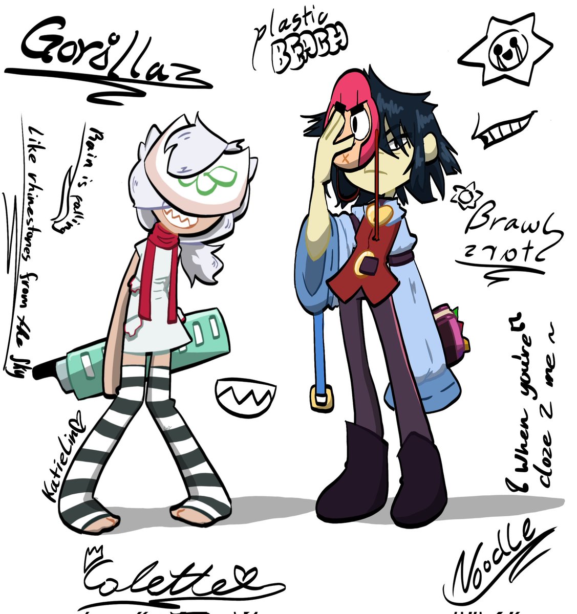 ZayaPatria's tweet image. I tried a new brush and figure to use it for making Colette and Noodle to cloth swap 💞

#BrawlStars #BrawlStarsArt #BrawlStarsColette #Colette #gorillaz #noodlegorillaz #NOODLE