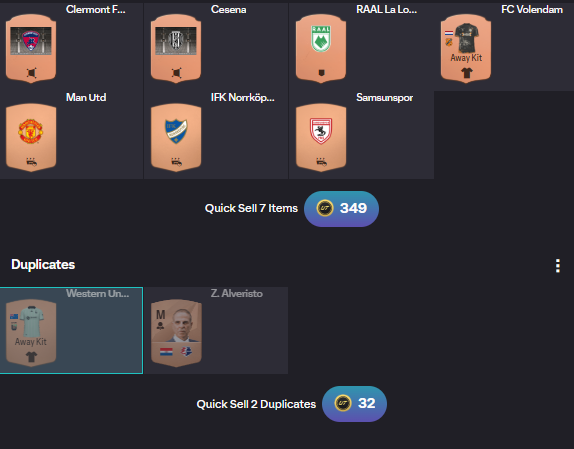 BPMnerd's tweet image. 400 Coin Bronze Packs are back...👀
There are multiple RARE cards in bronze packs, giving more value back as discard...💲
Making some packs worth 400 coins (after sending players to the club) and discarding the rubbish🥉