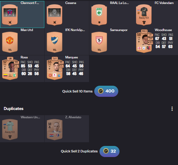 BPMnerd's tweet image. 400 Coin Bronze Packs are back...👀
There are multiple RARE cards in bronze packs, giving more value back as discard...💲
Making some packs worth 400 coins (after sending players to the club) and discarding the rubbish🥉