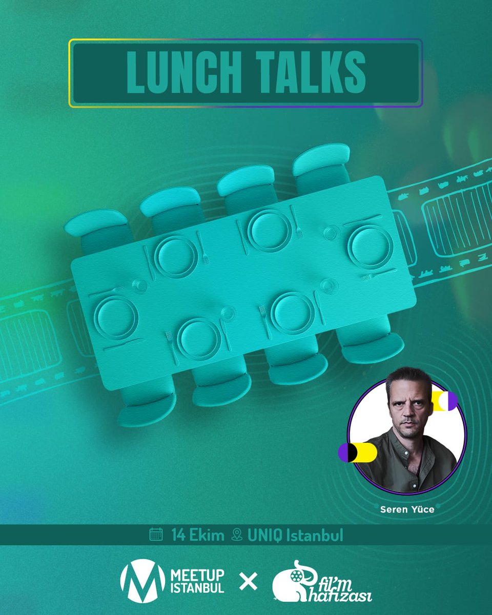 🎬 Lunch Talks x Meetup İstanbul 2025
Ödüllü yönetmen Seren Yüce ile öğle yemeğinde buluşmaya ne dersiniz? ✨

📍 14 Ekim, 12.30–14.30, UNIQ İstanbul
🍽️ Sadece 8 kişilik kontenjan!

🎟️ Detaylar &amp; biletler 👉 pazarlamasyon.com/meetup-istanbu…