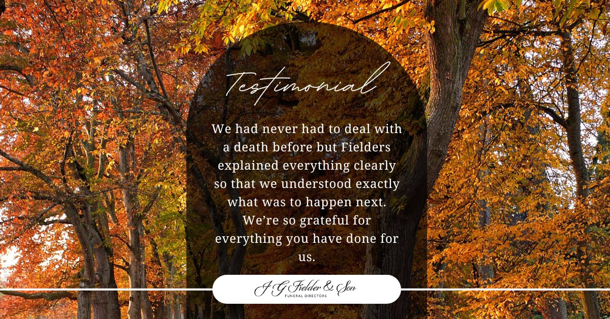 jgfielderandson's tweet image. We make sure you are supported through every stage of planning a funeral for your loved one. 

Our experienced funeral directors can also help you access free, professional bereavement care after the service. 

#funeral #funeralservice #review #TestimonialTuesday