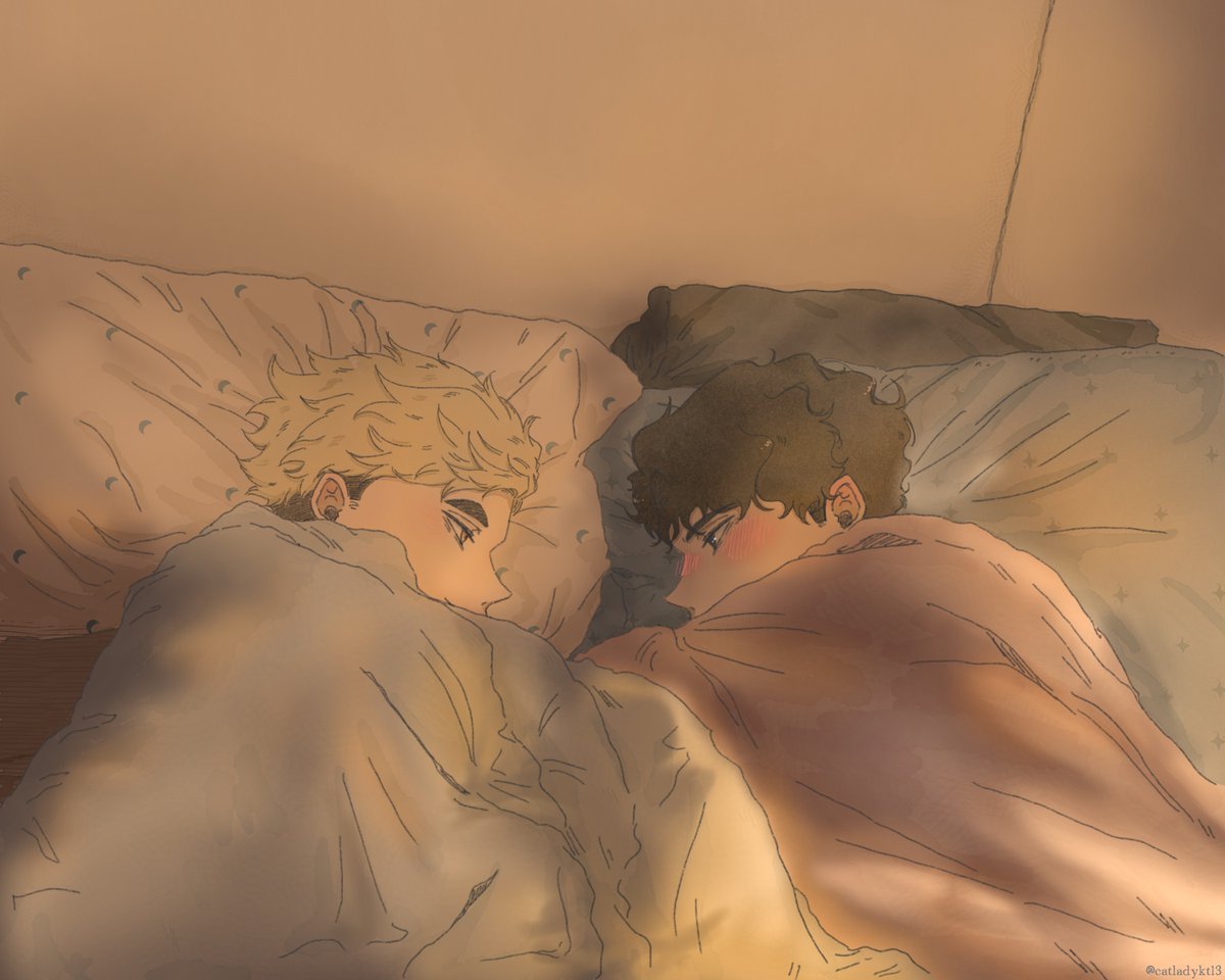 Atsu*whispering: Hey omi...? Could ya come closer fer a bit? There's somethin I wanna tell ya.

Omi *scoots closer and whispers back: Yes, Atsu?..

Atsu: Havin ya next to me makes me look forward to all my tomorrows and I love it so much.

Omi: M-me too, Atsu..Me too.

#sakuatsu