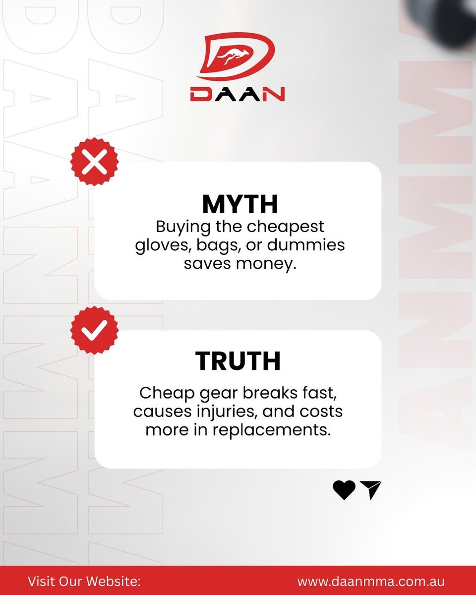 daanmmaau's tweet photo. Quality gear is an investment in safety and performance. Fighters trust reinforced vinyl, pro canvases, and durable stitching because they’re built to last. In combat sports, “buy cheap, buy twice” is more than a saying — it’s a painful reality.
.
.
.
.
#daanmma #fightsafe https://t.co/2K7zOht8c9