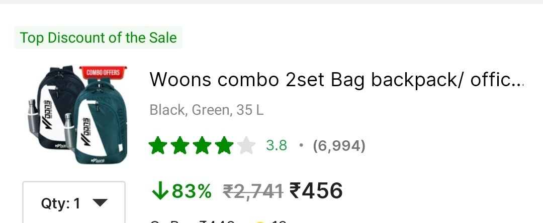 LootDeals140271's tweet image. 2 set Bag backpack at ₹556
83% - fktr.in/4bGrwXH
#2set #bag #backpack #backpack返佣