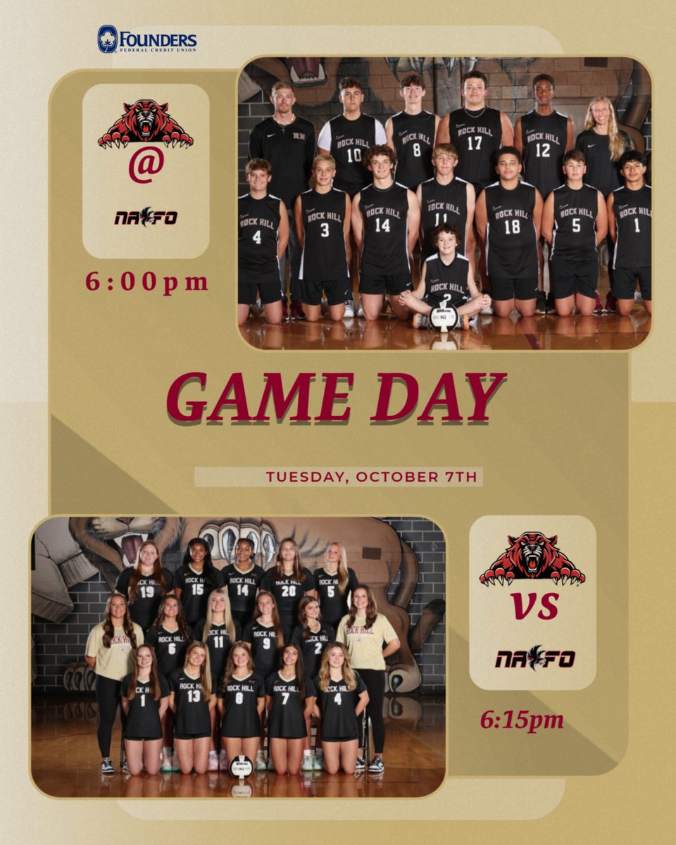 RHBearcats's tweet photo. Game Day for your volleyball Bearcats
Girls Volleyball @ Home vs. Nation Ford, 5/6:15
Boys Volleyball @ Nation Ford, 6pm
Tix at https://t.co/oMAinf25AS https://t.co/Aiy1L6jojZ