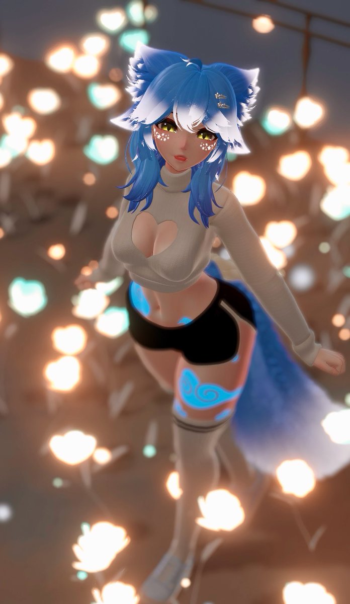 BirdVR_'s tweet image. 💙 Keep looking at me like that and I might start to think you like me~