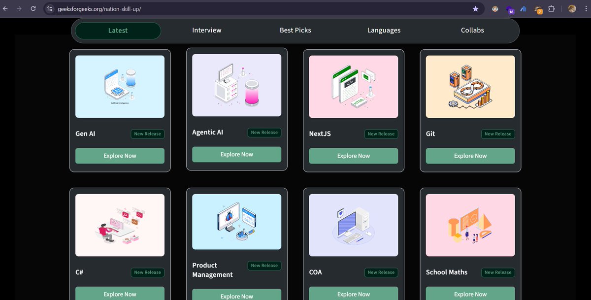 arceuzvx's tweet image. @geeksforgeeks has to be the GOAT of the year to provide all these lovely courses for free 😭💗
#NationSkillUp