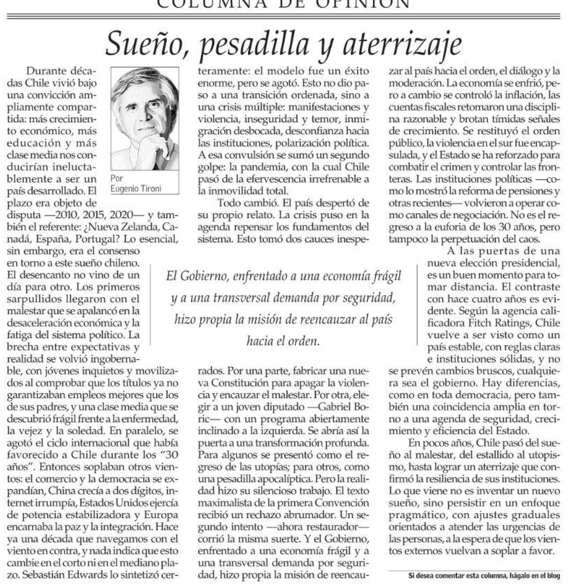 Mi columna de hoy...