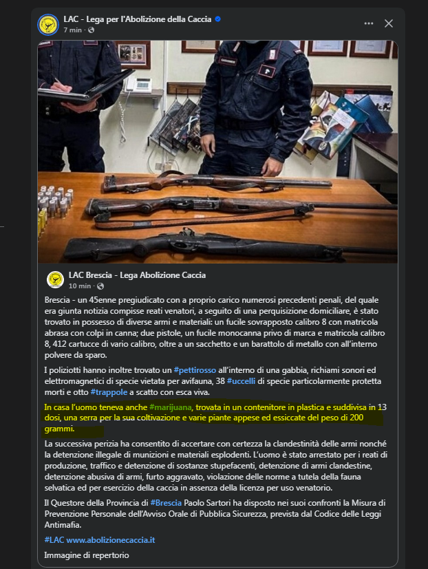 lucrezia_ilaria's tweet image. Premesso che in questo caso era un bracconiere vero e proprio,a quando i tamponi anti alcol e anti droghe ai #cacciatori, visto che #Salvini ha ingigantito così tanto il #codicedellastrada da arrivare a sanzionare il cioccolatino al rum e la canna di tre giorni prima?