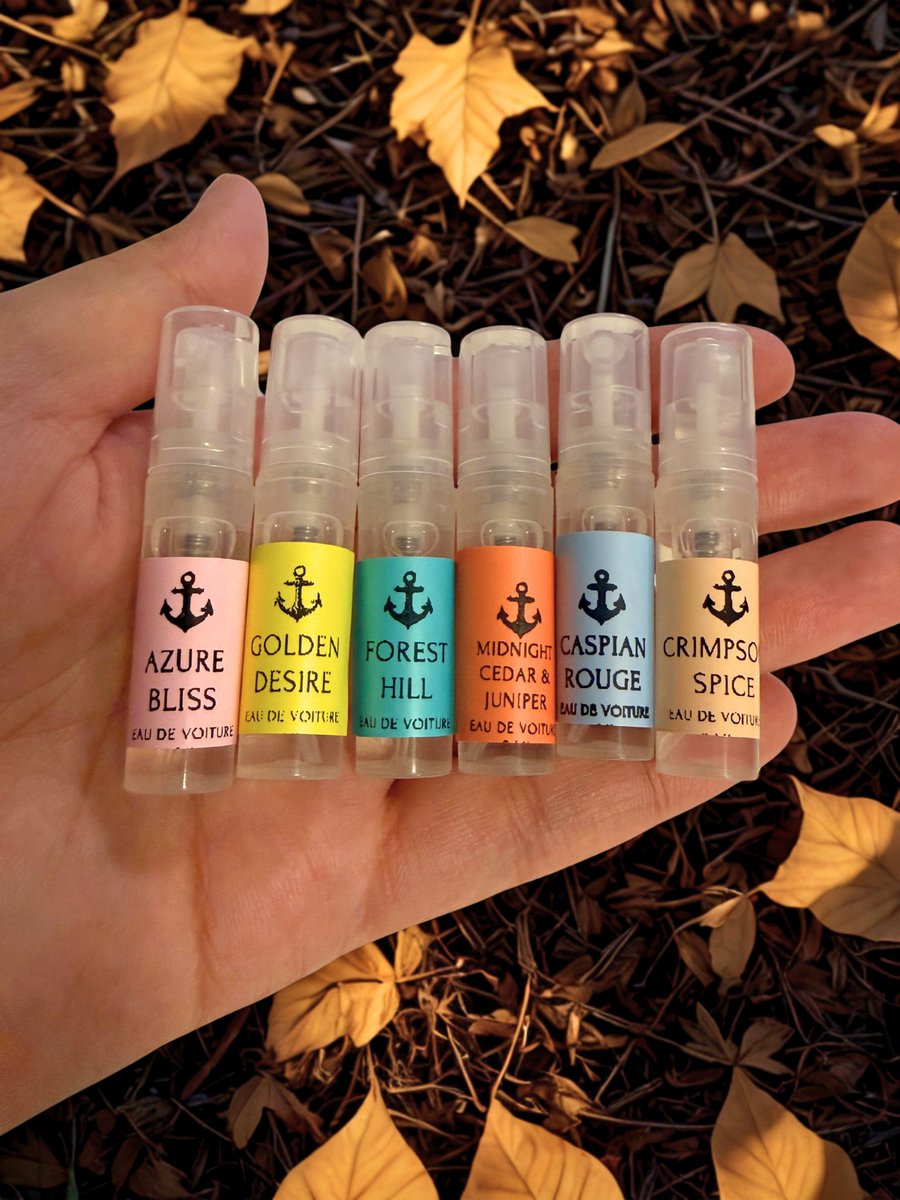 CaspianScents's tweet photo. Autumn’s finest scents, bottled 🍁✨ Every online order now comes with two complimentary 3ml perfume or cologne samples. Discover your signature fragrance—shop on Etsy &amp; DM to choose your pair 💌
#CaspianScents #LuxuryPerfume #FallFragrance #PerfumeLovers #AutumnElegance #Scents https://t.co/RoUcgDEhnV