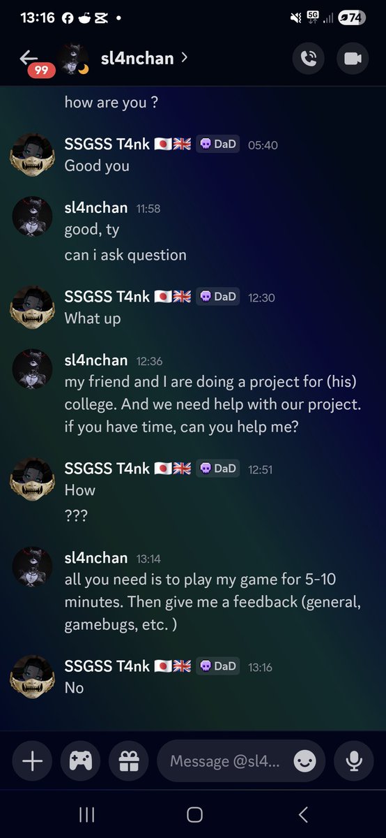 SSGSS T4nk (@ssgss_t4nk) on Twitter photo Does to tell you this discord has been hacked <a href="/Sl4nChan/">Slan Chan ๐ฏ๐ฒ (Dont message sl4nchan in discord)</a> Does to tell you this discord has been hacked <a href="/Sl4nChan/">Slan Chan ๐ฏ๐ฒ (Dont message sl4nchan in discord)</a>