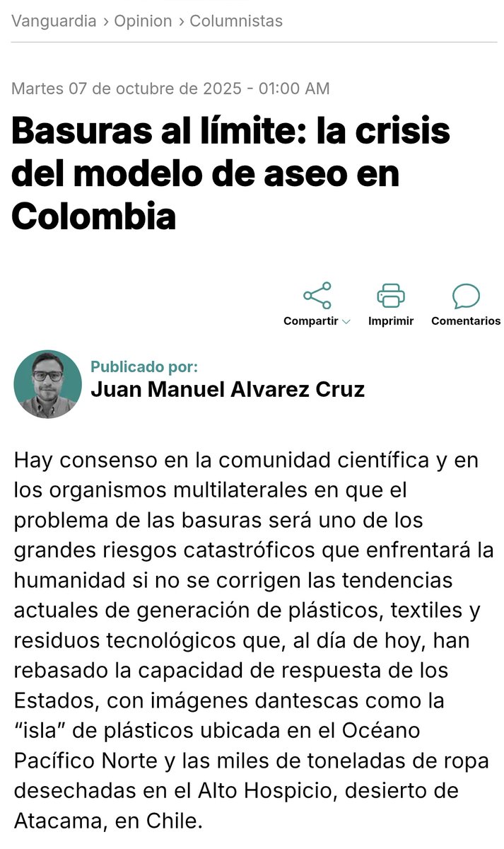 En 🇨🇴 los rellenos sanitarios a punto del colapso.

Lee y 🔄 goo.su/4sYuD ⬅️

La solución de las #basuras exige + que ♻️ y #vitalogic:

- Gobernanza, asociatividad e infraestructuras.
- Incentivo tarifario al aprovechamiento.
- Responsabilidad Extendida del Productor.