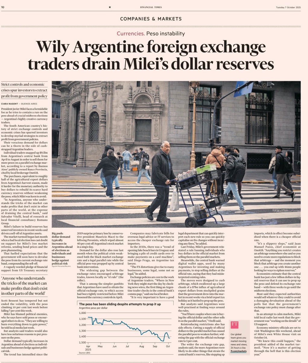 “Vacían las reservas”
Y lo dice el Financial Times.
La que se viene…