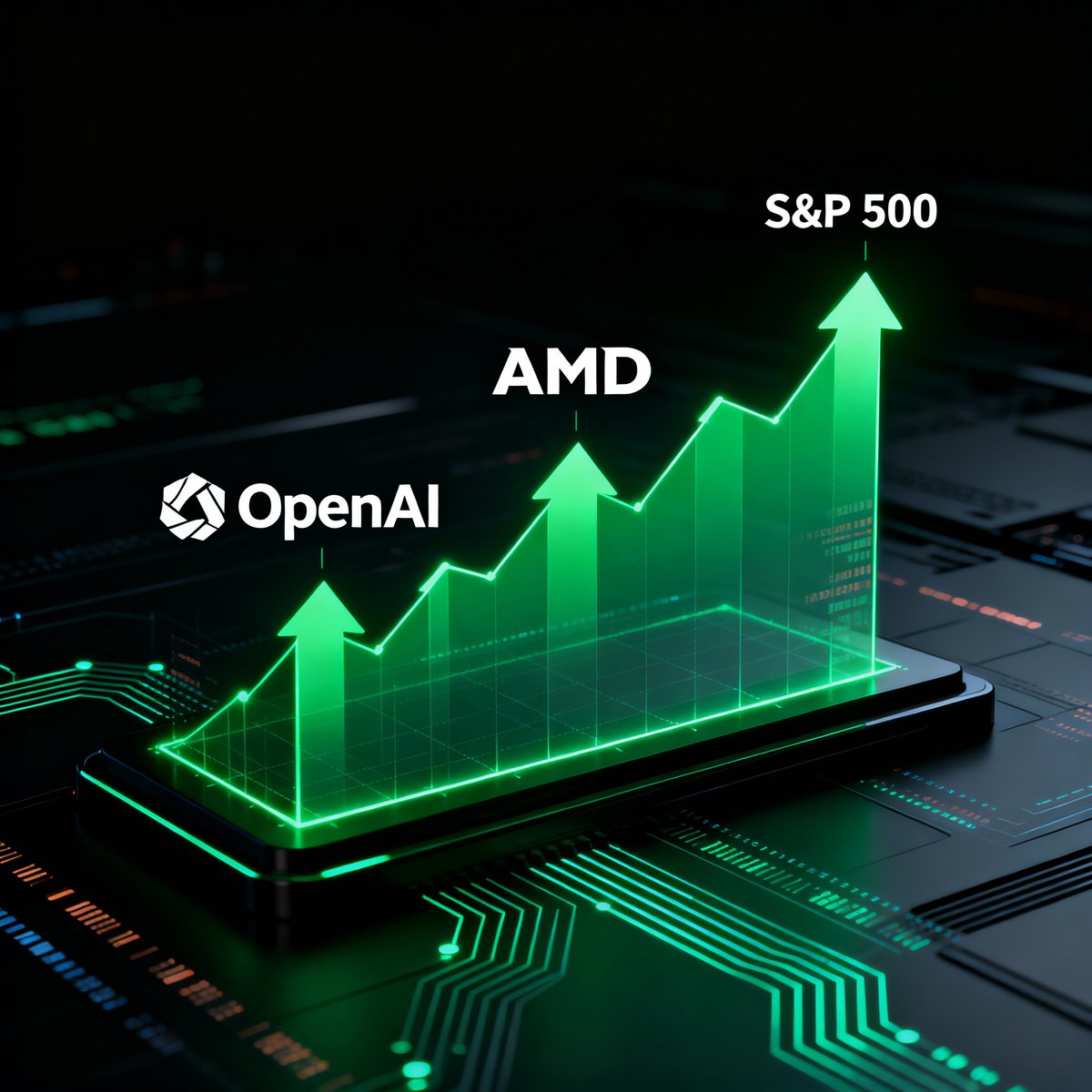 NeuralcoderAi's tweet image. 𝗠𝗮𝗿𝗸𝗲𝘁𝘀 𝗮𝗿𝗲 𝗿𝘂𝗻𝗻𝗶𝗻𝗴 𝗼𝗻 𝗔𝗜 𝗳𝘂𝗲𝗹.
OpenAI’s deal with AMD just pushed the stock up 20% in one day.
𝗙𝗼𝗿𝗴𝗲𝘁 𝗵𝘆𝗽𝗲 𝘁𝗵𝗶𝘀 𝗶𝘀 𝗵𝗼𝘄 𝗽𝗼𝘄𝗲𝗿 𝘀𝗵𝗶𝗳𝘁𝘀.
#AI #stocks #OpenAI #AMD #dowjones