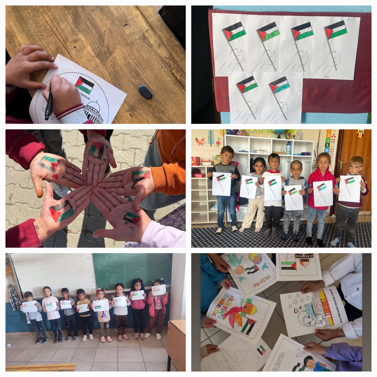 Köyceğiz ilk-ortaokulu olarak Filistin'e destekçiyiz, onların yanındayız.🇵🇸 @karayazimem