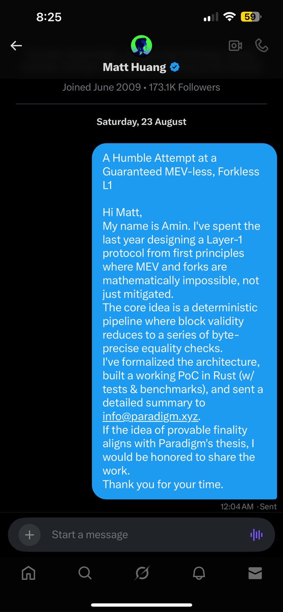 0xANDev (@aminnizamdev) on Twitter photo someday, matt will open this dm. 
a âseenâ message is good enough. someday, matt will open this dm. 
a âseenâ message is good enough.