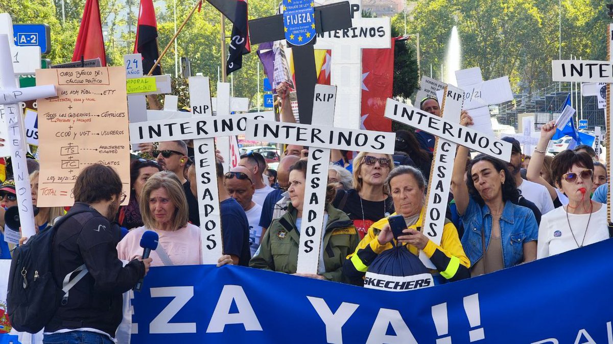 EnriqueSantiago's tweet image. Todos los trabajadores interinos de la Administración Pública, incluidos los ya cesados, tienen derechos laborales.

⚠️ Deben ser reconocidos -como ha declarado el TJUE- como empleados públicos con estabilidad laboral.