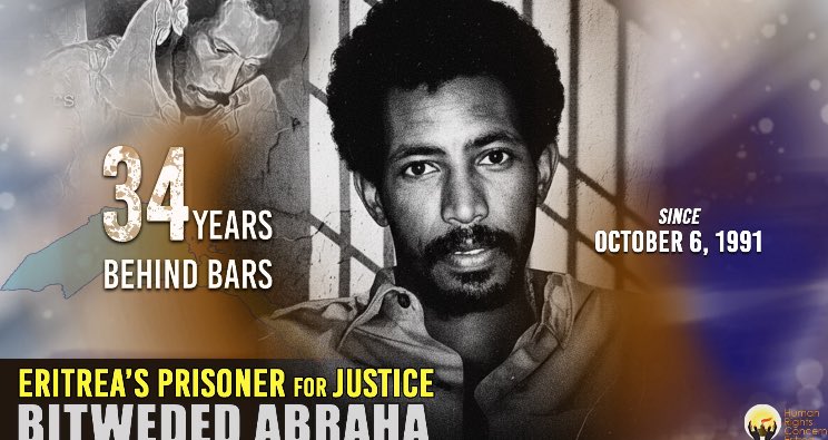 eritrean_post's tweet photo. Thirty-four years ago, on October 6, 1991, EPLF veteran Bitweded Abraha was imprisoned by the Eritrean government for advocating political reforms, just four months after #Eritrea's liberation. Free #Bitweded Abraha ๐ช๐ท ๐๐ฟ @hawelti @KidaneAida @salehjohar @ZecariasG https://t.co/PCRsTd0nlE