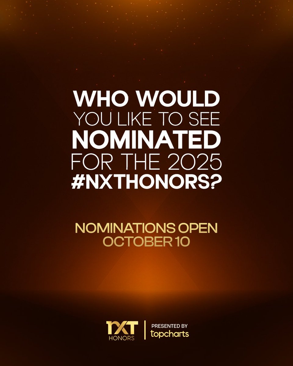 nxthonors's tweet image. It’s almost that time again, and you hold the power.

Who do you believe deserves a spot among Africa’s brightest?
Tag them below and let’s get the conversation started. 

Nominations for the 2025 NXT Honors open October 10.

#NXTHonors