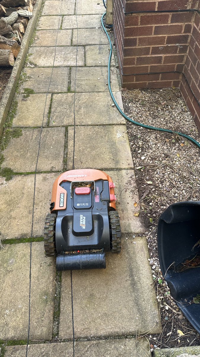 Day 2 of #Heatpump install : The beast has been mounted. 

Opted for the wall mount as I needed clearance for our robot lawnmower to pass. 

It’s not as obstructive as I thought it maybe.