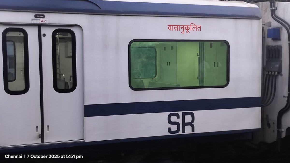 dayatiger197312's tweet image. Today peak hour #Empty #AC_EMU train at Chetpet Station towards ChennaiBeach.
Running AC EMU with high Single Journey fare is of no use to #Passengers
@AshwiniVaishnaw
Reduce the Single Journey AC EMU fare at par with ChennaiMetro Fare or 25% above MonthlySeason Ticket AC EMUFare