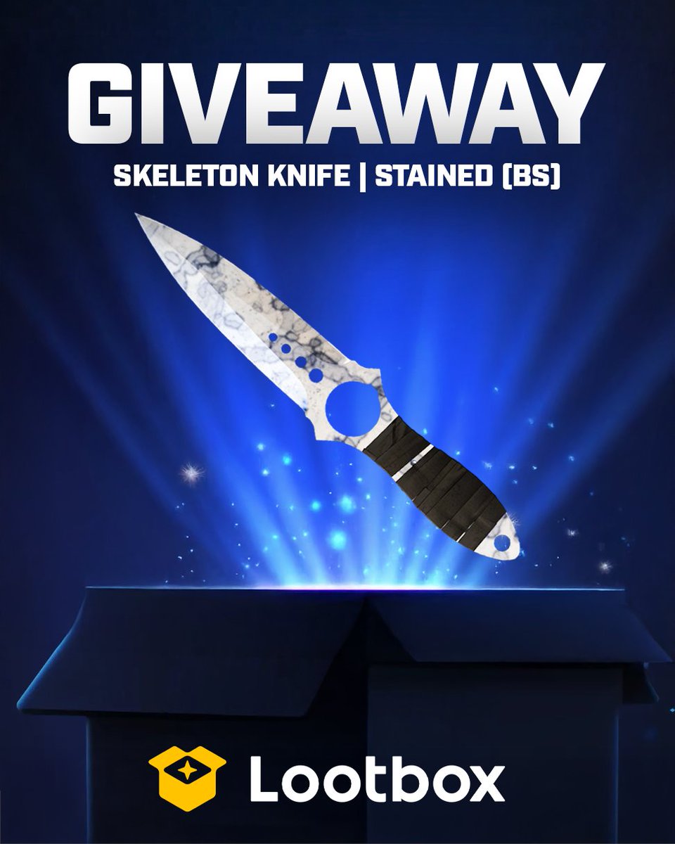 Real_HeatoN's tweet image. To celebrate our new partnership with @lootboxcom, we are giving away this amazing knife to one lucky winner! 🎁
Prize to win:
⭐️ Skeleton Knife | Stained (BS)
Follow these steps to participate:
1. Follow @Real_HeatoN & @lootboxcom
2. Repost this post
3. Tag 3 Friends…
