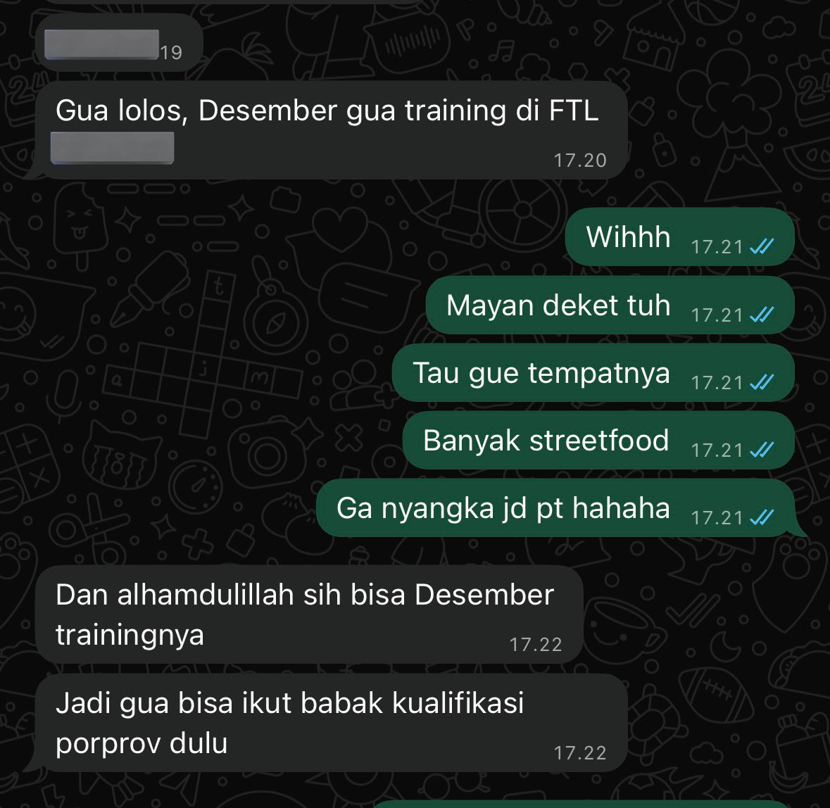 Dan dia tu selalu tbtb ngabarin ttg life progress dia. Dia jg gatau kalo gue begini haha