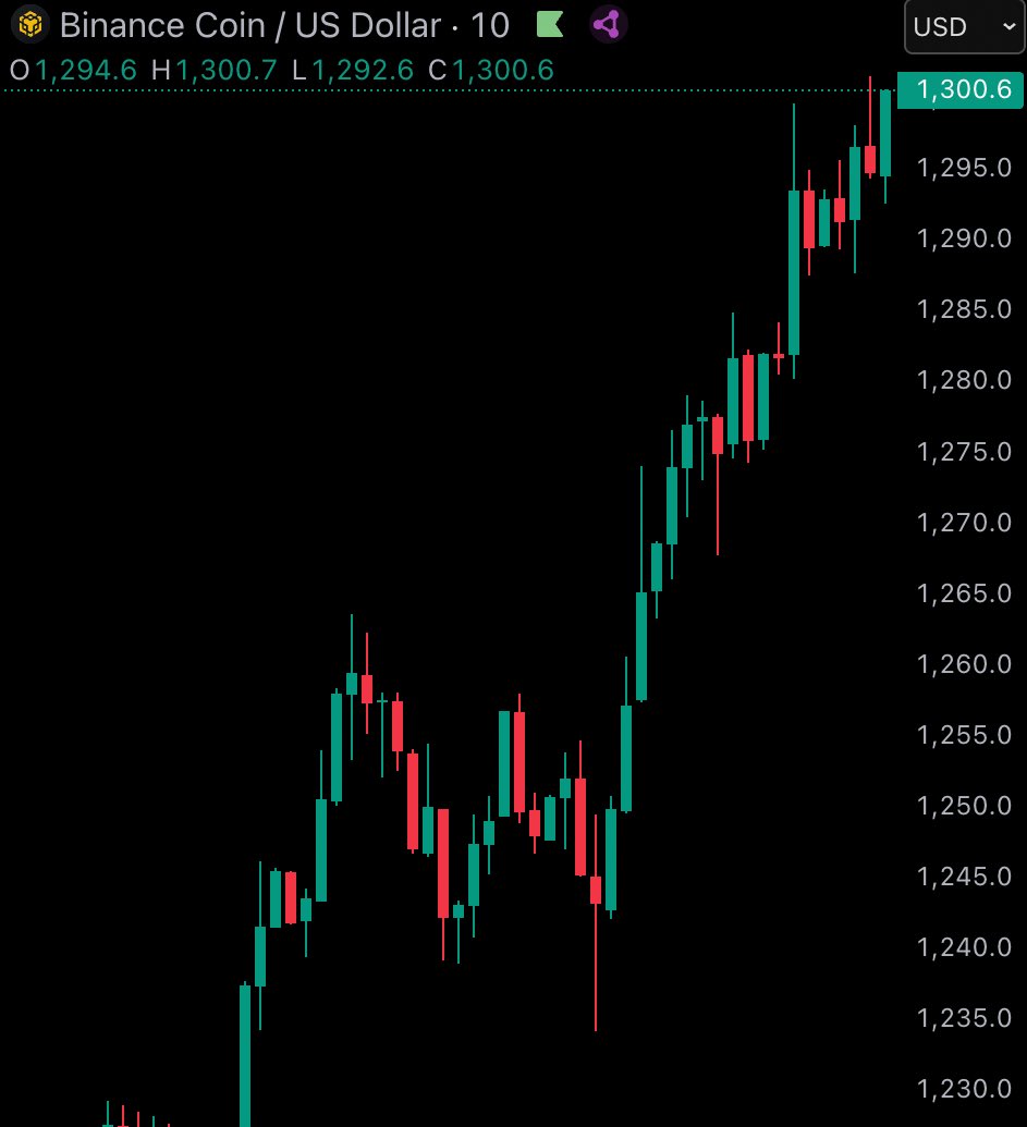 kimcookalts's tweet image. 💥 BREAKING: $BNB smashes through $1,300 — new ALL-TIME HIGH! 🟡📈