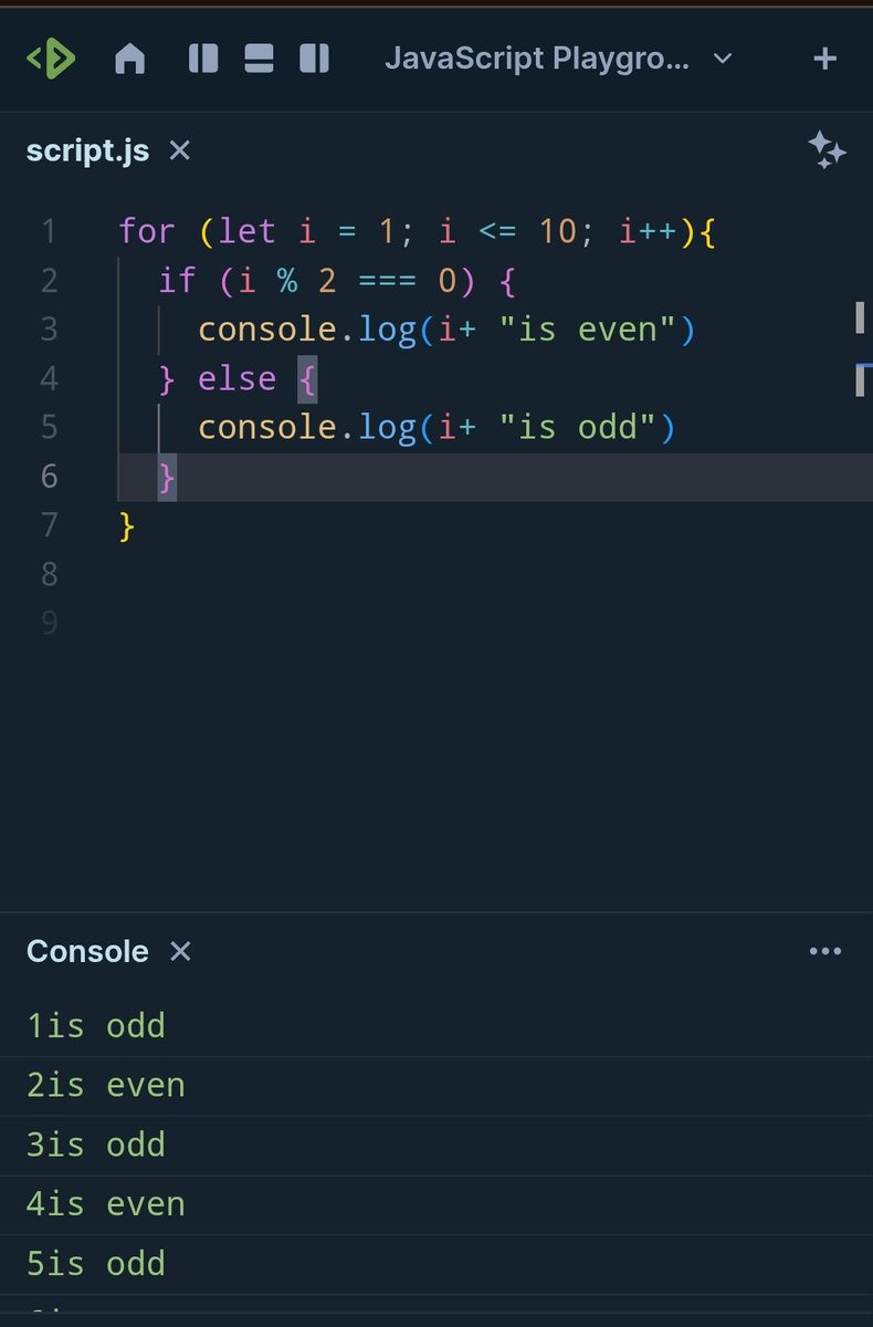 w_richard_x's tweet image. I've learnt
•Variables(let,const,var)
•Functions
•Conditionals(if, else if, else)
•Loops(for, while, do...while)
Also how to combine logic and repetition...still learning though!
#WebDevjourney #JavaScript #LearningInPublic