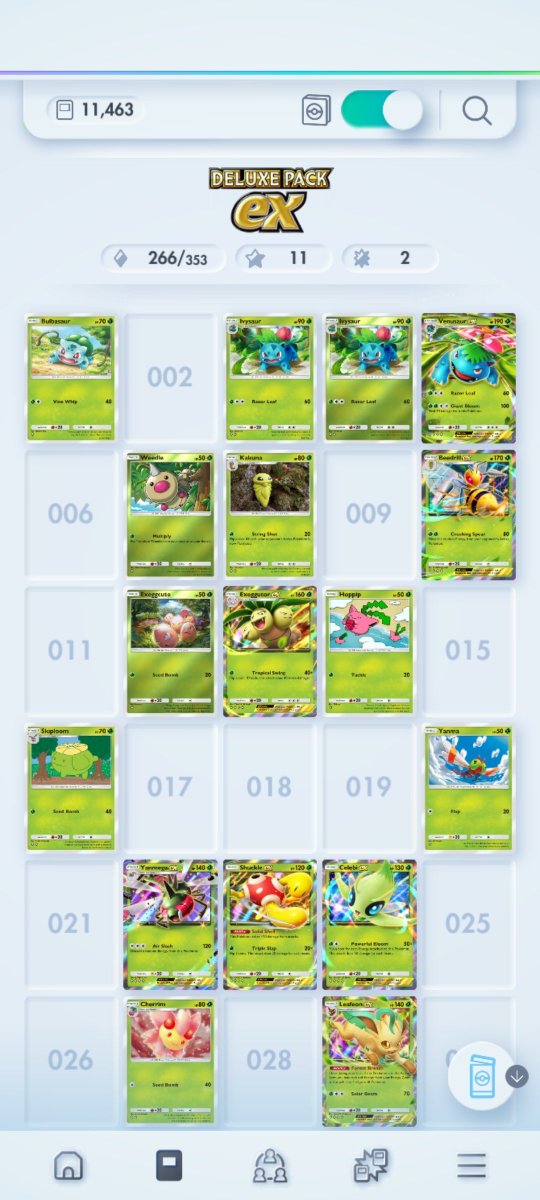 DannyWilson89's tweet image. How is everyone doing from completing Deluxe Pack EX set... im hoping after the pack goes away we will be able to trade ex and normal cards from other sets that count towards this one!
This is mine below send over how far you are from completing it 😀
#PokemonTCGPocket