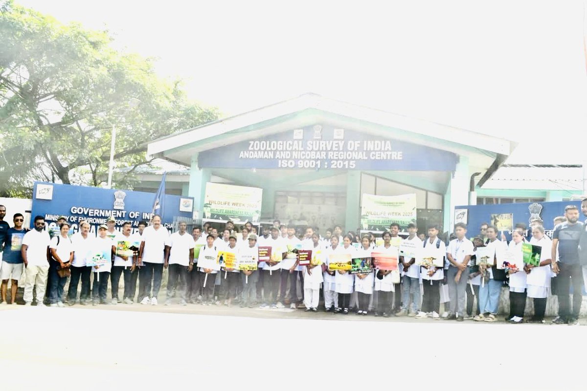 United for nature! 

AATO participated in the Wildlife Awareness Rally organized by the Zoological Survey of India, Andaman &amp; Nicobar Regional Centre, as part of Wildlife Week 2025.
The AATO team, led by President Shri M. Vinod, joined the rally from Cellular Jail to ZSI Haddo,