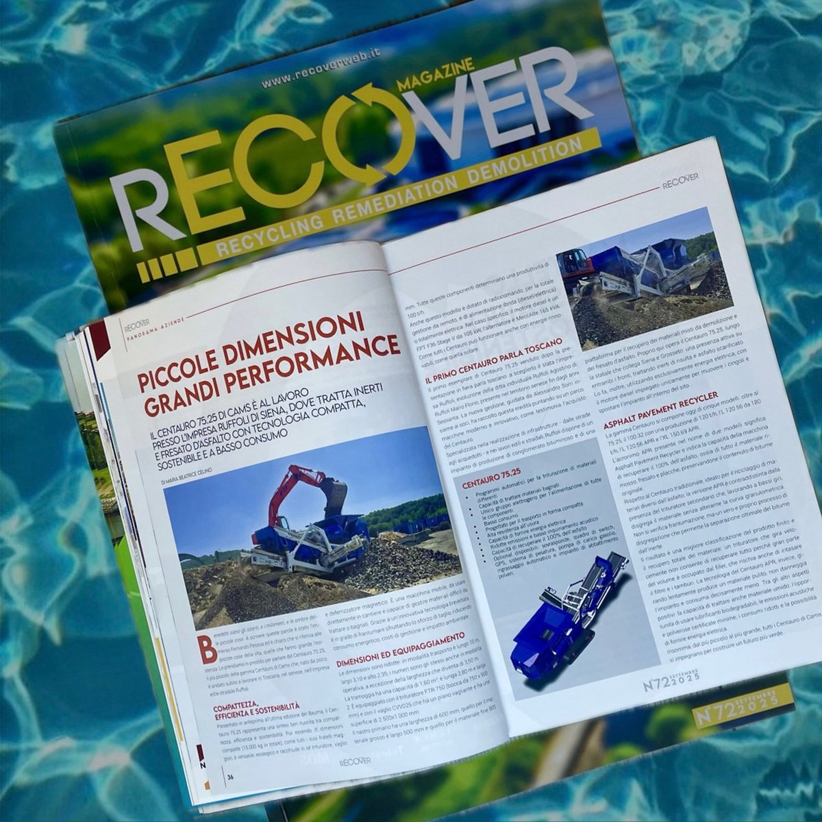 ♻️ Piccolo ma potente: nel nuovo numero di Recover Magazine parliamo del Centauro 75.25 di CAMS, che unisce compattezza, efficienza e sostenibilità.
💡 Alimentazione ibrida/elettrica
💡 Recupero 100% dell’asfalto
💡 Bassi consumi, alte prestazioni
📖recoverweb.it/recover-magazi…