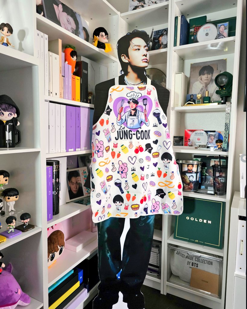 This Jung-Cook apron is definitely the cutest birthday gift I got this year. My husband really said "Why wrap it when Jungkook can model it?" 😅