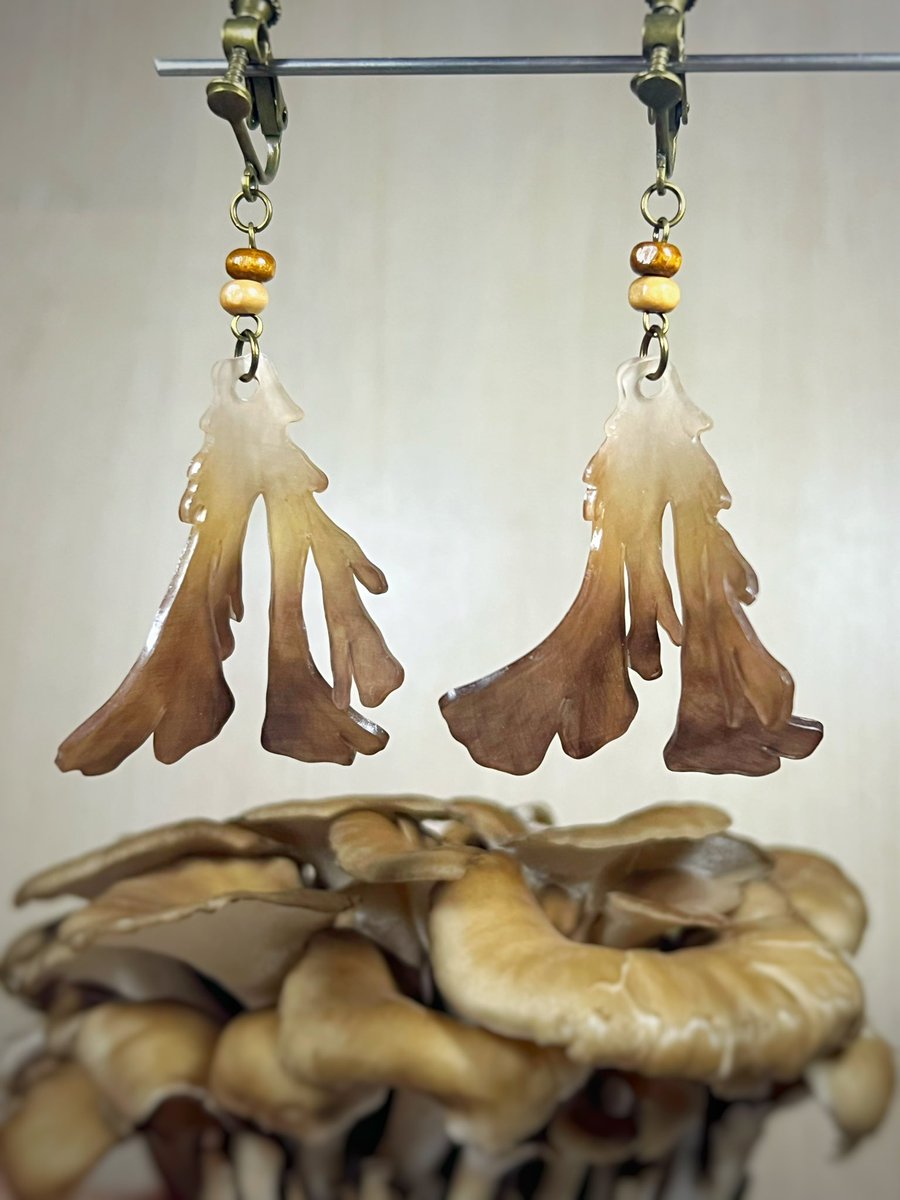 まいたけのイヤリングも撮り直しました✌️

※撮影に使用したまいたけ(本物)は本日の晩御飯になりました
※鍋でした🍲
 #プラバン