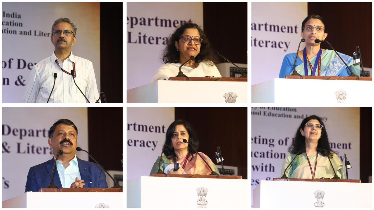 EduMinOfIndia's tweet image. A Review Meeting with States and Union Territories (UTs) was organised by Department of School Education &amp;amp; Literacy (DoSEL), Ministry of Education on 7th October, 2025 at Sushma Swaraj Bhawan, New Delhi.

Shri @sanjayjavin, Secretary, DoSEL, underscored the importance of #NEP2020…