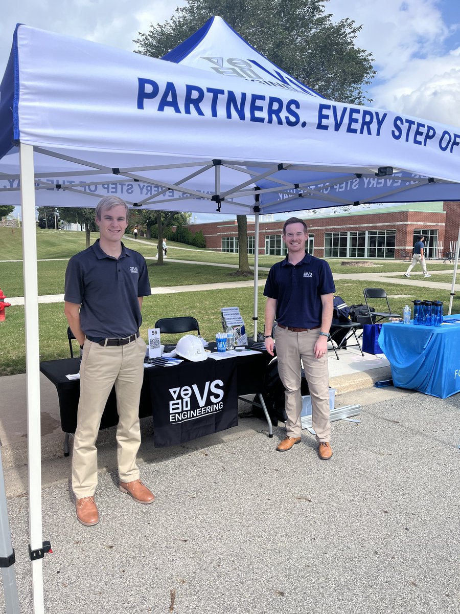 VSEngineering's tweet image. Clay and Ethan had a great time representing VS at the Trine University Career Fair! It was an awesome opportunity to connect with students and share career insights. #vscommunity #vsengineering